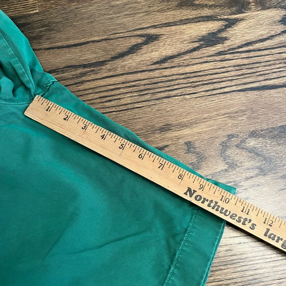 J. Crew Men's Classic Stanton Shorts 11” inseam Dark‎ Green Sz 35” Cotton Twill